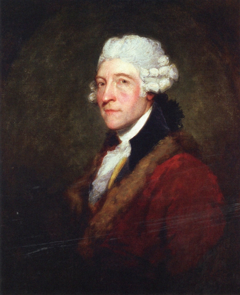 Caleb Whitefoord, vintage artwork by Gilbert Stuart, 12x8" (A4) Poster