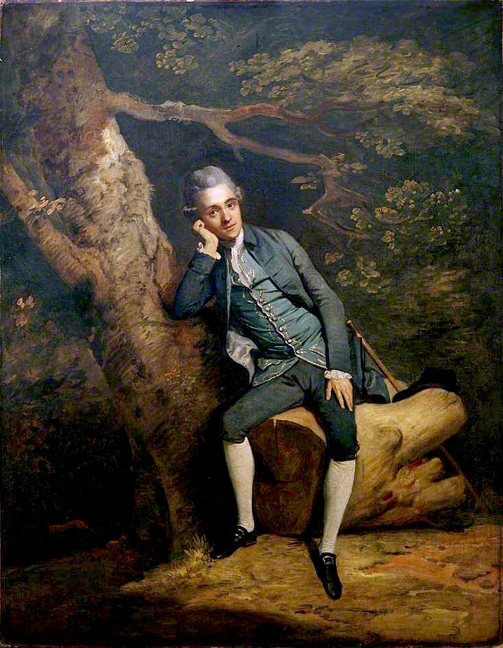 A Country Gentleman (Charles Burney), vintage artwork by Attributed to Sir Nathaniel Dance-Holland, 12x8" (A4) Poster