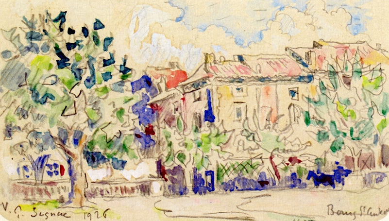 Bourg-Saint-Andeol, vintage artwork by Paul Signac, 12x8" (A4) Poster