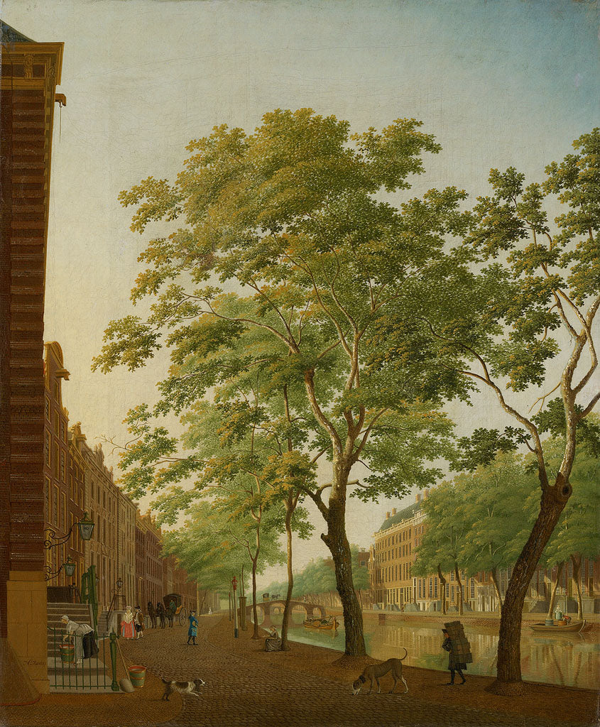 Keizersgracht between Molenpad and Runstraat-Keizersgracht, vintage artwork by Jan ten Compe, 12x8" (A4) Poster