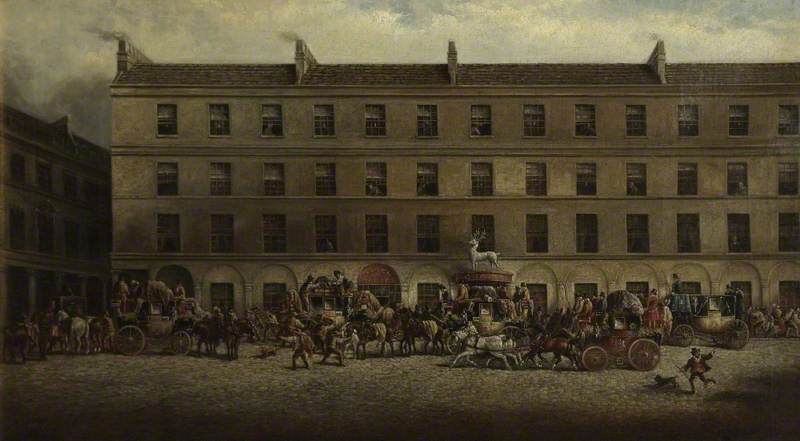 The White Hart Inn, Bath, vintage artwork by John Charles Maggs, A3 (16x12") Poster Print