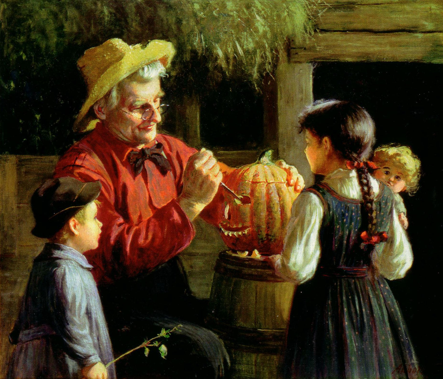 Pumpkin, vintage artwork by Abbott Fuller Graves, 12x8" (A4) Poster