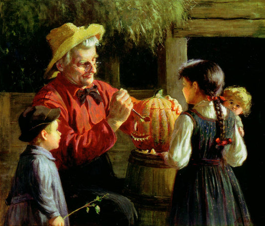 Pumpkin, vintage artwork by Abbott Fuller Graves, 12x8" (A4) Poster