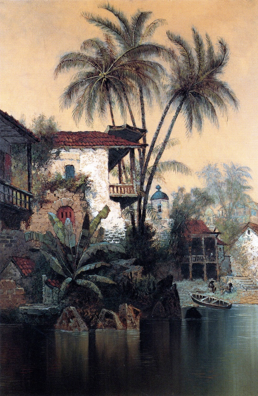 Old Panama, vintage artwork by Edwin Deakin, 12x8" (A4) Poster