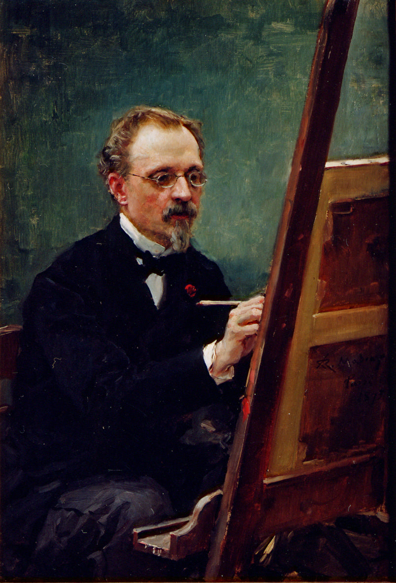Portrait of Federico de Madrazo painting, vintage artwork by Raimundo de Madrazo y Garreta, 12x8" (A4) Poster