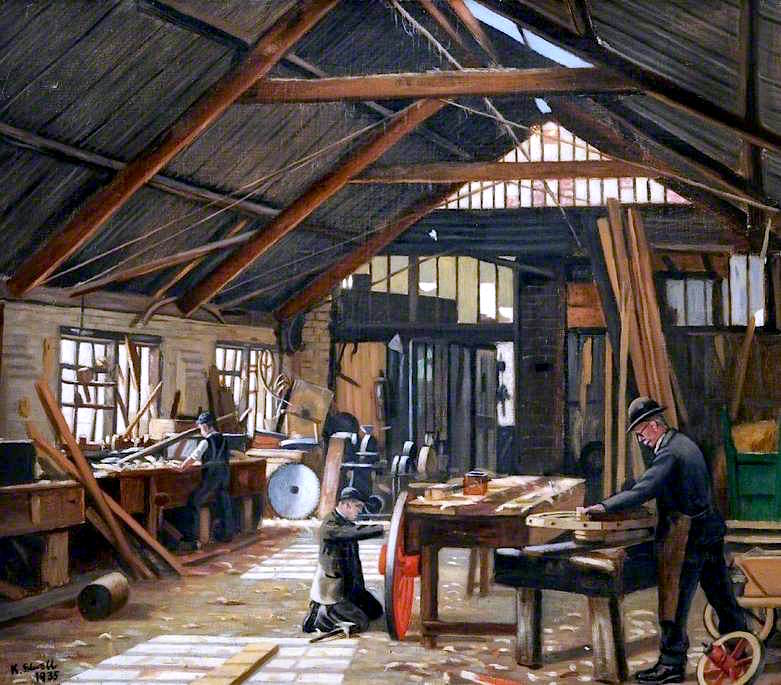The Wheelwright's Shop by Francis Kenneth Elwell,16x12(A3) Poster
