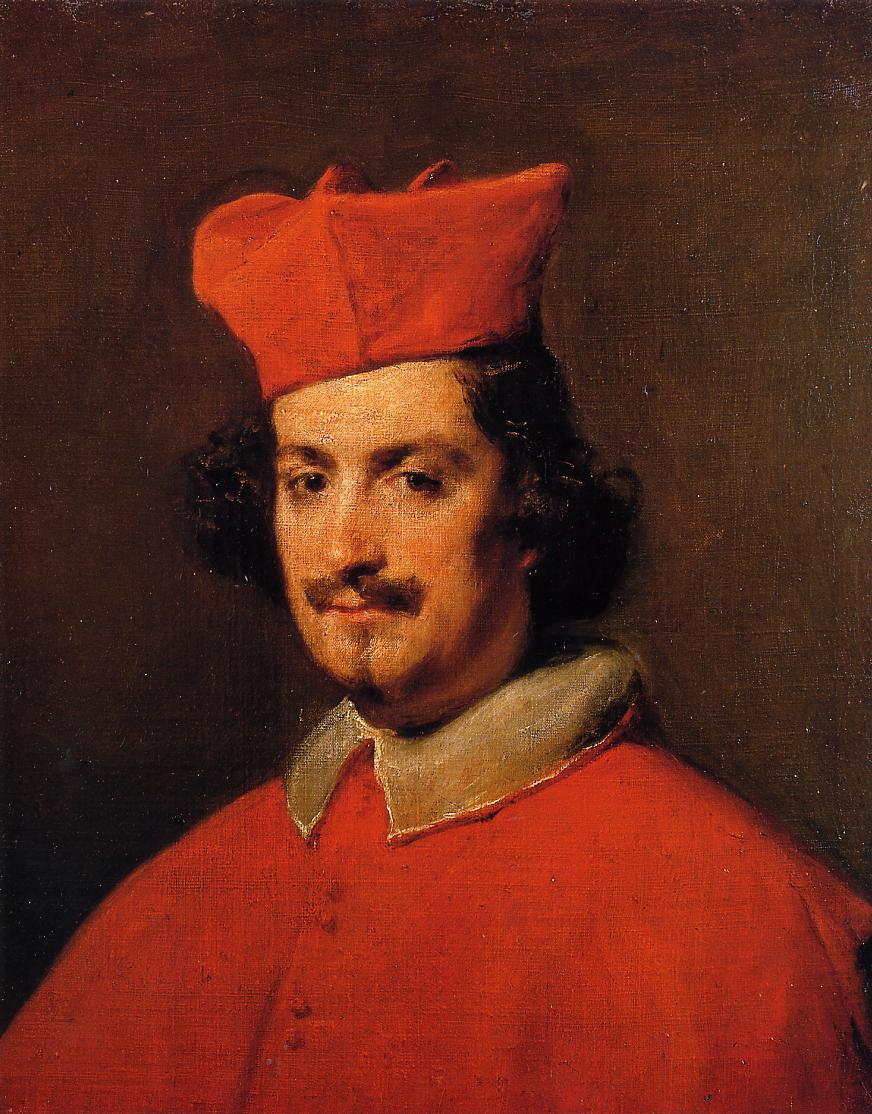 Cardinal Camillo Astalli, vintage artwork by Diego Velázquez, 12x8" (A4) Poster