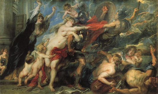 The Consequences of War, vintage artwork by Peter Paul Rubens, 12x8" (A4) Poster