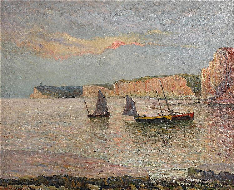Calm at Sunset, Yport by Maxime Maufra,A3(16x12")Poster