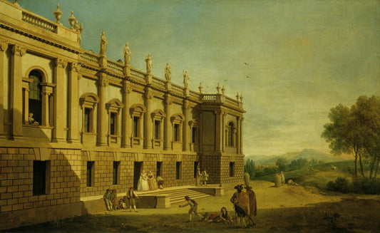 View of Burlington House, vintage artwork by Antonio Visentini, 12x8" (A4) Poster