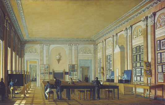 Studio at Moscow's Painting School, vintage artwork by Nikolai Podklyuchnikov, A3 (16x12") Poster Print