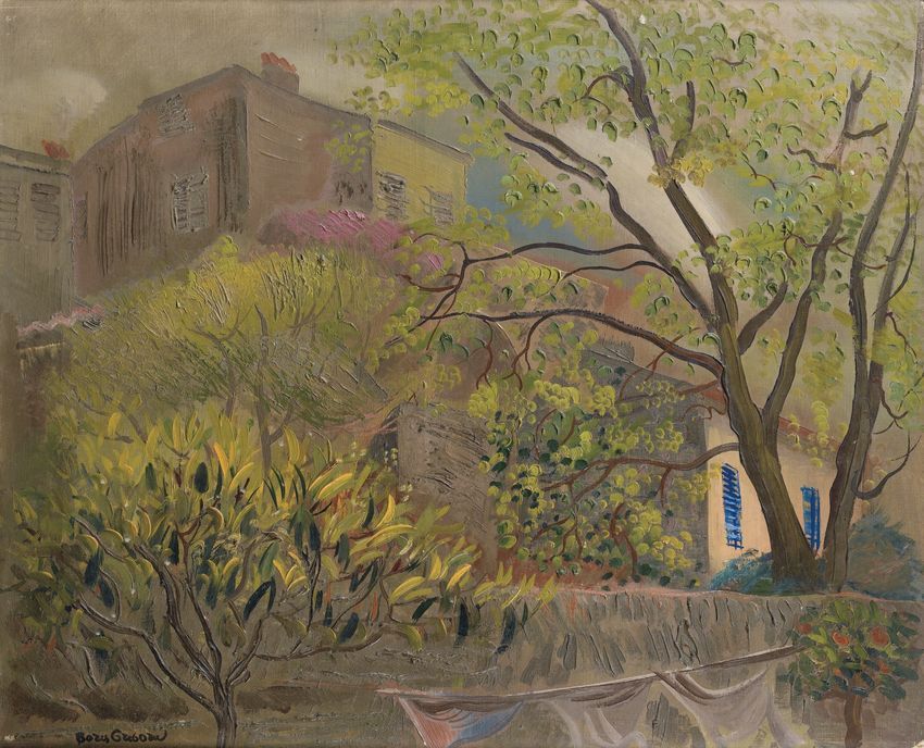 House with a Pink Roof by Boris Grigoriev,16x12(A3) Poster