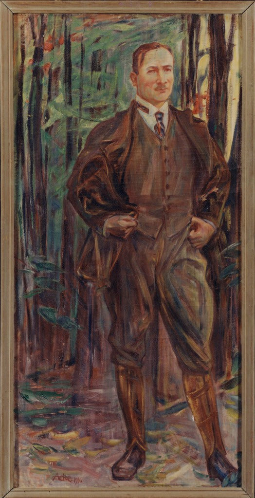 Erik Axel Karlfeldt, vintage artwork by Johan Axel Gustaf Acke, 12x8" (A4) Poster