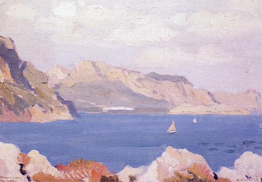 Formentor, Mallorca, vintage artwork by Pierre Adolphe Valette, 12x8" (A4) Poster