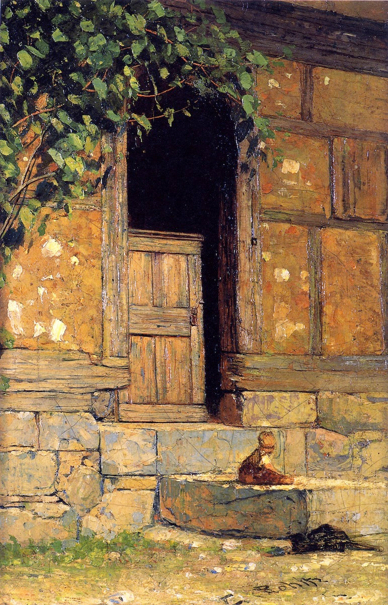 Front Door, vintage artwork by Christian Rohlfs, 12x8" (A4) Poster