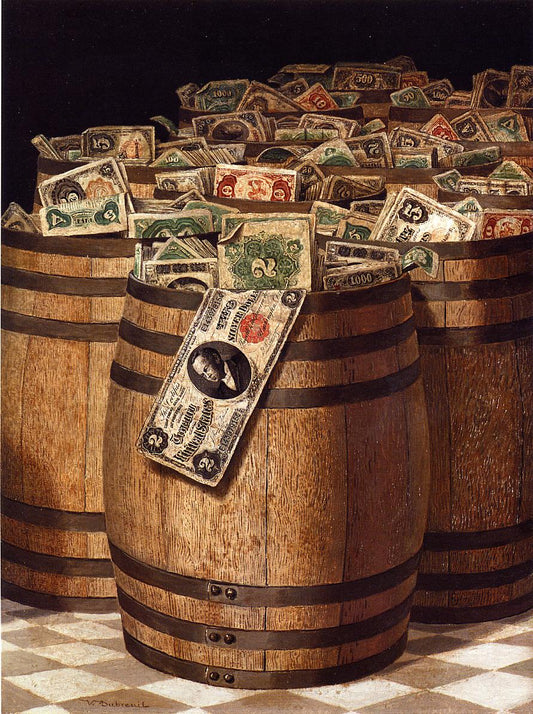 Barrels of Money by Victor Dubreuil,16x12(A3) Poster