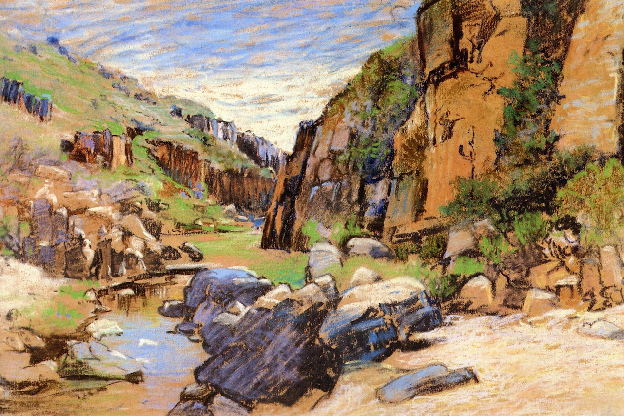 San Diego River Gorge by Charles A. Fries,A3(16x12")Poster