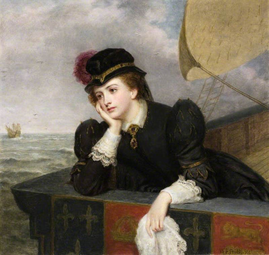 Mary, Queen of Scots Bidding Farewell to France, 1561, vintage artwork by William Powell Frith, A3 (16x12") Poster Print