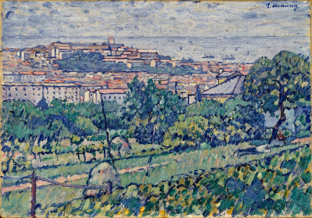 Landscape of Trieste, vintage artwork by Pietro Marussig, 12x8" (A4) Poster