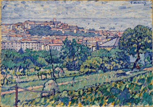Landscape of Trieste, vintage artwork by Pietro Marussig, 12x8" (A4) Poster