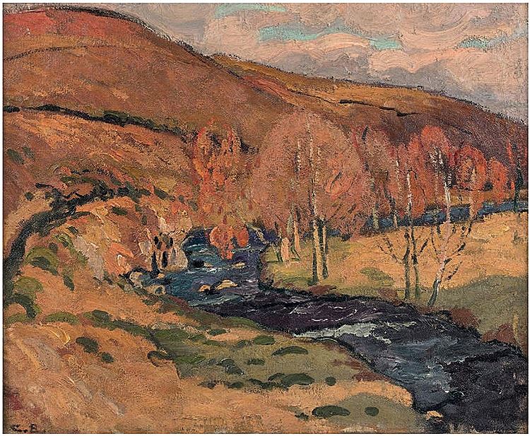 Autumn on the Creuse by Charles Theodore Bichet,A3(16x12")Poster