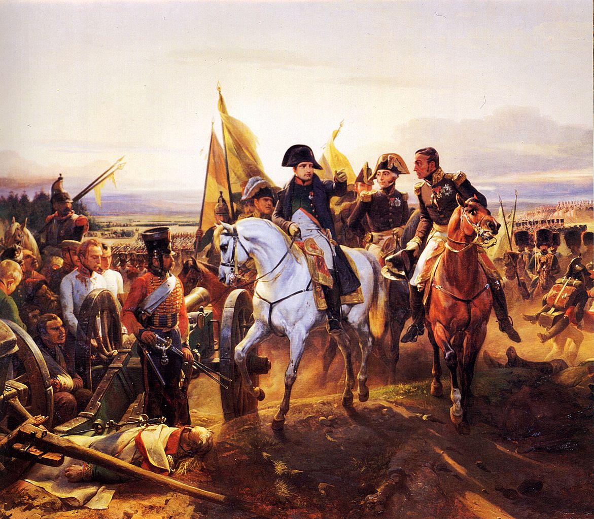 Napoleon at the Battle of Friedland, vintage artwork by Horace Vernet, A3 (16x12") Poster Print