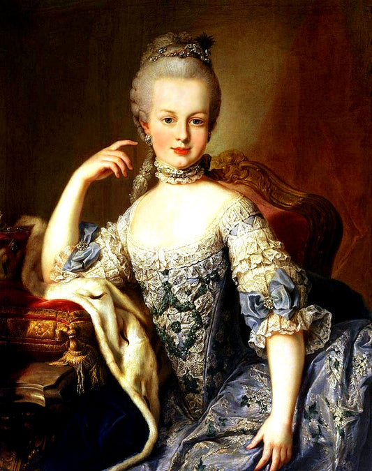Portrait of Archduchess Maria Antonia of Austria, vintage artwork by Martin van Meytens, 12x8" (A4) Poster