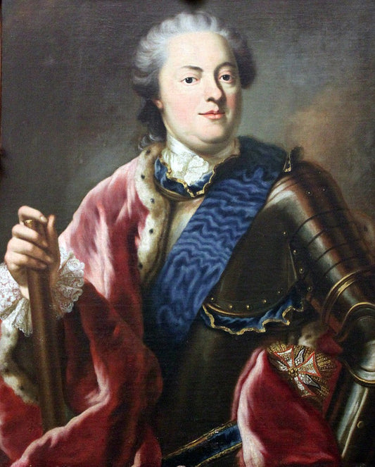 Friedrich Christian, Elector of Saxony, vintage artwork by Georg Desmarees, 12x8" (A4) Poster