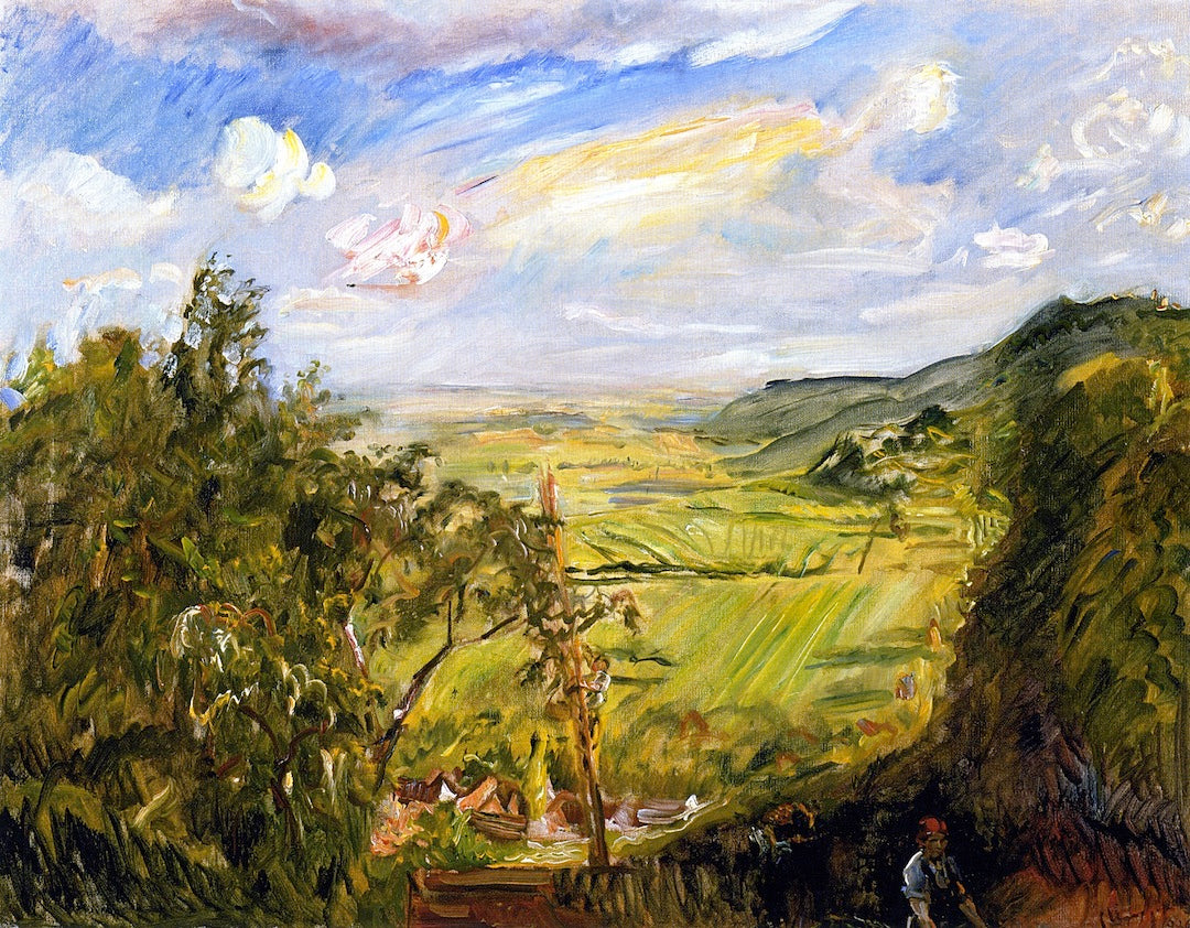 Harvest, View from Heukastel toward the South by Max Slevogt,A3(16x12")Poster