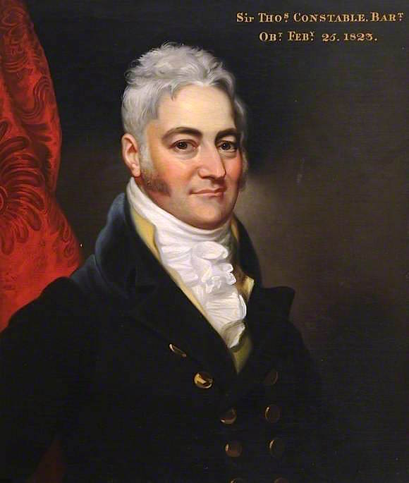 Thomas Hugh Clifford of Tixall, vintage artwork by Mather Brown, 12x8" (A4) Poster