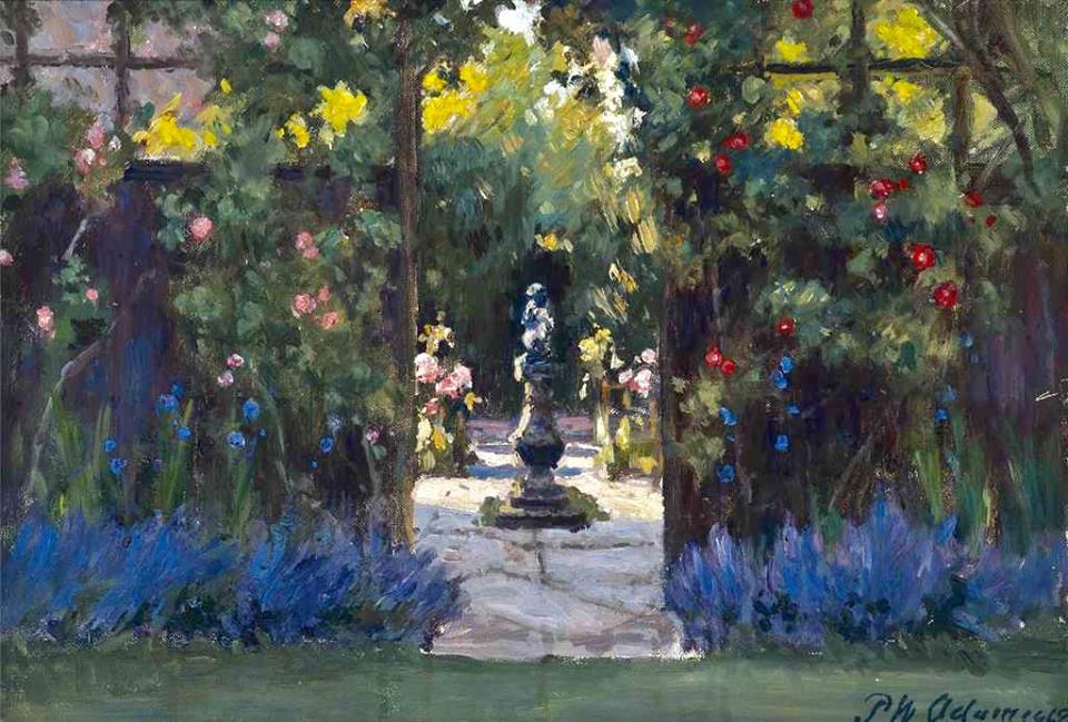 Sunlit Garden, vintage artwork by Patrick William Adam, 12x8" (A4) Poster