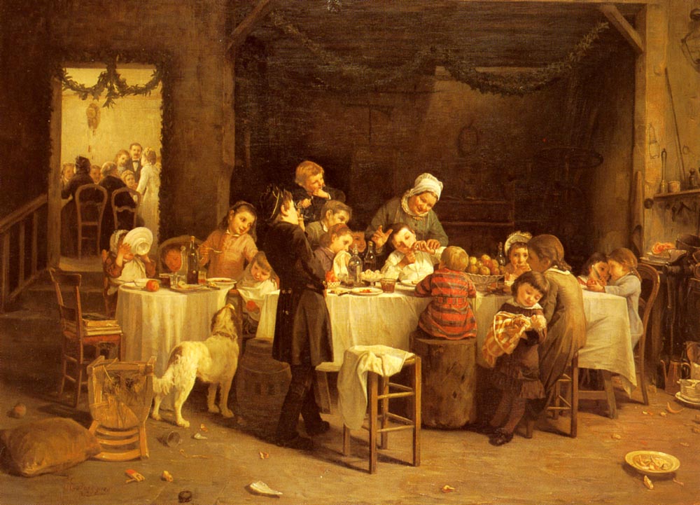 La Table Des Enfants by Charles-Bertrand d'Entraygues,A3(16x12")Poster