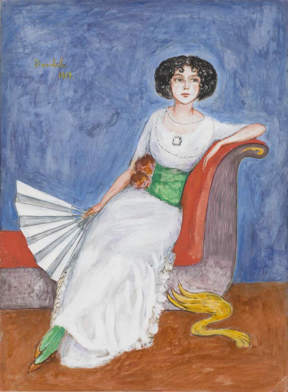 Ellen Roosvald, vintage artwork by Nils Dardel, 12x8" (A4) Poster