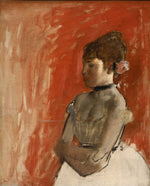 Ballet Dancer with Arms Crossed, vintage artwork by Edgar Degas, 12x8" (A4) Poster