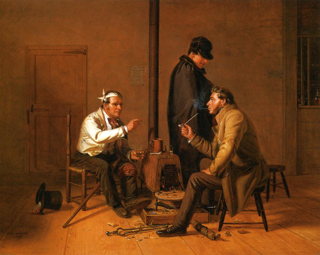 The Long Story, vintage artwork by William Sidney Mount, A3 (16x12") Poster Print