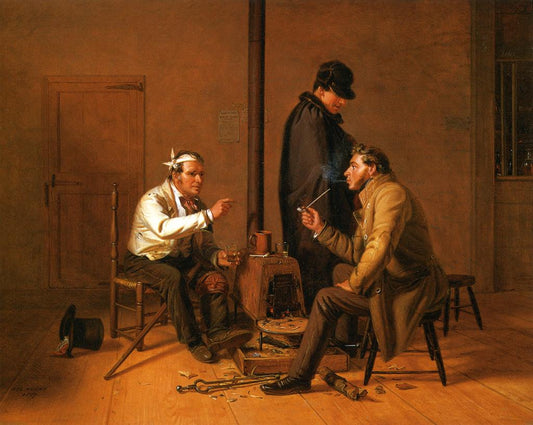 The Long Story, vintage artwork by William Sidney Mount, A3 (16x12") Poster Print