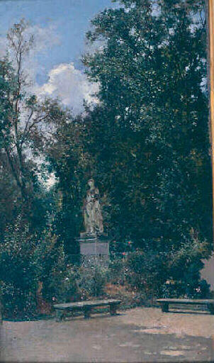 King's Garden at Versailles, vintage artwork by Raimundo de Madrazo y Garreta, 12x8" (A4) Poster