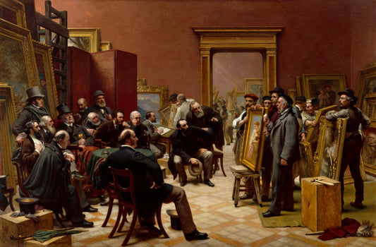 The Council of the Royal Academy Selecting Pictures for the Exhibition, vintage artwork by Charles West Cope, A3 (16x12") Poster Print
