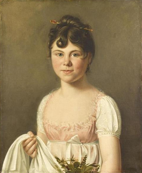 Portrait of the Artist's Daughter, vintage artwork by Louise-Adeone Drölling, A3 (16x12") Poster Print