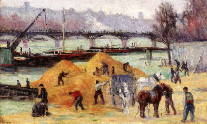 Building Site on the Banks of the Seine by Maximilien Luce,A3(16x12