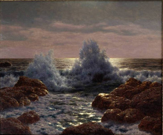 Brisants (Mediterranee), vintage artwork by Ivan Fedorovich Choultse, 12x8" (A4) Poster