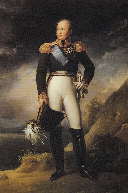 Portrait of Russian emperor Alexander I, vintage artwork by François Gerard, 12x8" (A4) Poster