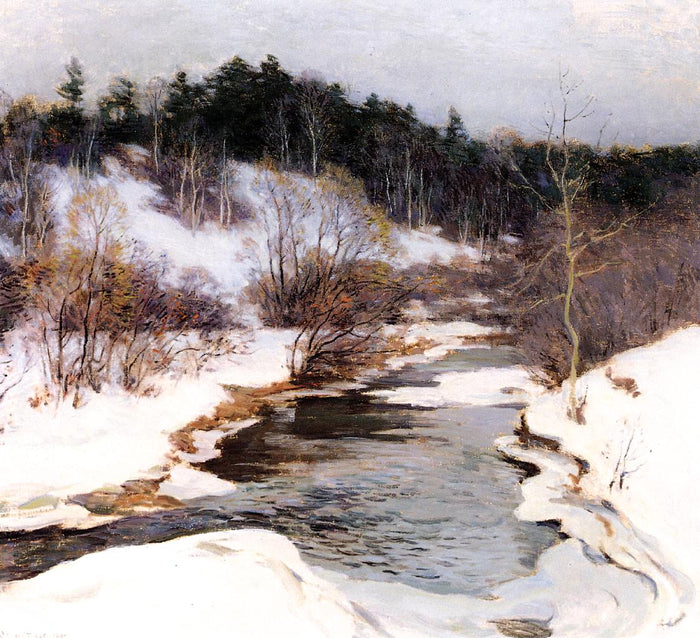 The Frozen Pool, March by Willard Leroy Metcalf,A3(16x12