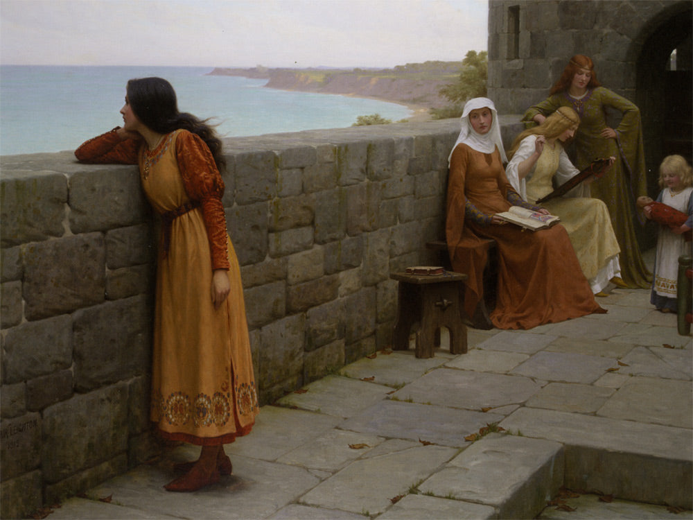 The Hostage, vintage artwork by Edmund Blair Leighton, 12x8" (A4) Poster