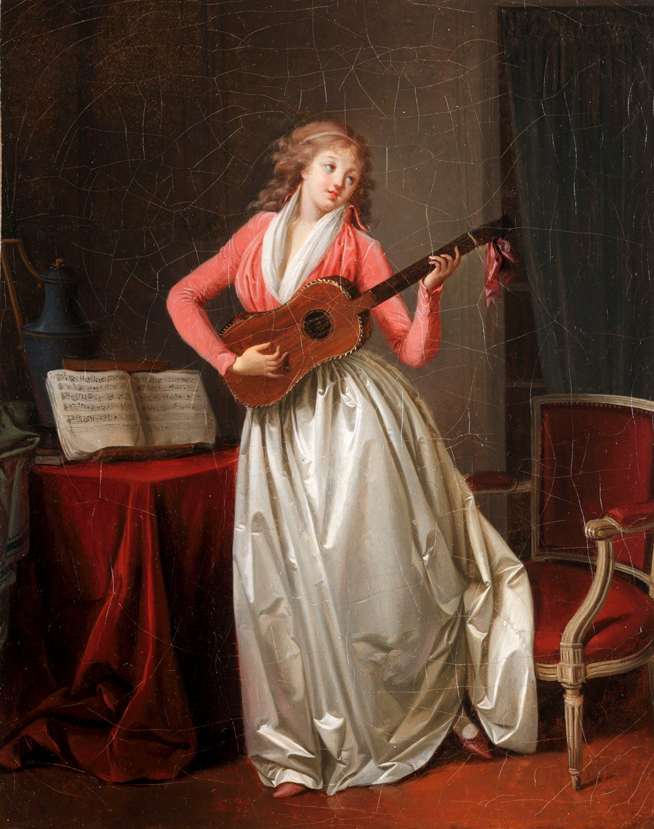 Nina chantant la romance, vintage artwork by Henri-Nicolas van Gorp, 12x8" (A4) Poster