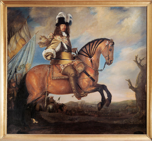 Carl Gustaf Wrangel, vintage artwork by David Klocker Ehrenstrahl, 12x8" (A4) Poster
