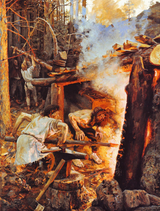 Forging of the Sampo, vintage artwork by Akseli Gallen-Kallela, 12x8" (A4) Poster
