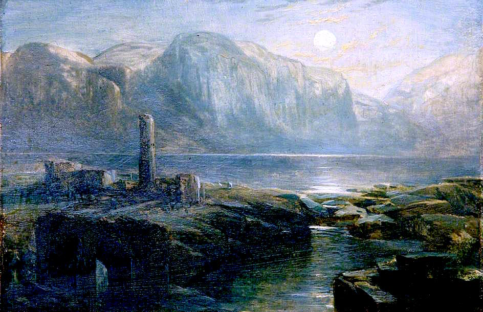 Glendalough, vintage artwork by Thomas Creswick, A3 (16x12") Poster Print