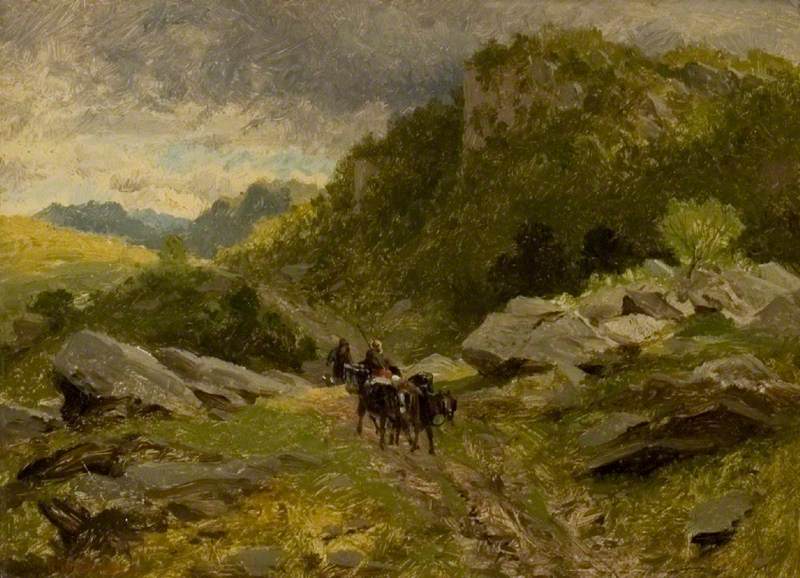 Bettws-y-Coed, vintage artwork by Benjamin Williams Leader, 12x8" (A4) Poster