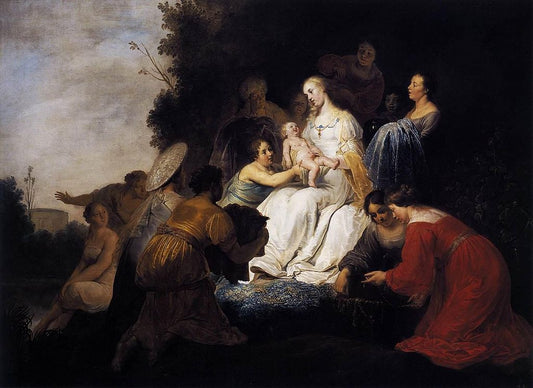 Finding of Moses, vintage artwork by Pieter Fransz. de Grebber, 12x8" (A4) Poster